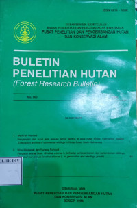 Image of BULETIN PENELITIAN HUTAN (Forest Research Bulletin)