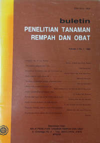 Image of buletin
PENELITIAN TANAMAN REMPAH DAN OBAT