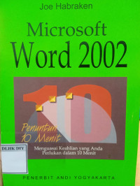 Image of Penuntun 10 Menit Microsoft Word 2002