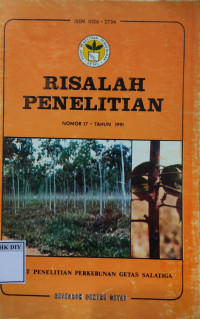 Image of RISALAH PENELITIAN PUSAT PENLITIAN PERKEBUNAN GETAS SALATIGA