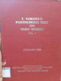 Image of T. YOKOTA'S POSTHUMOUS TEXT ON SABO WORKS VOL. 1