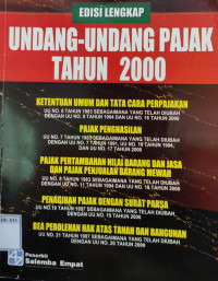 Image of UNDANG-UNDANG PAJAK TAHUN 2000